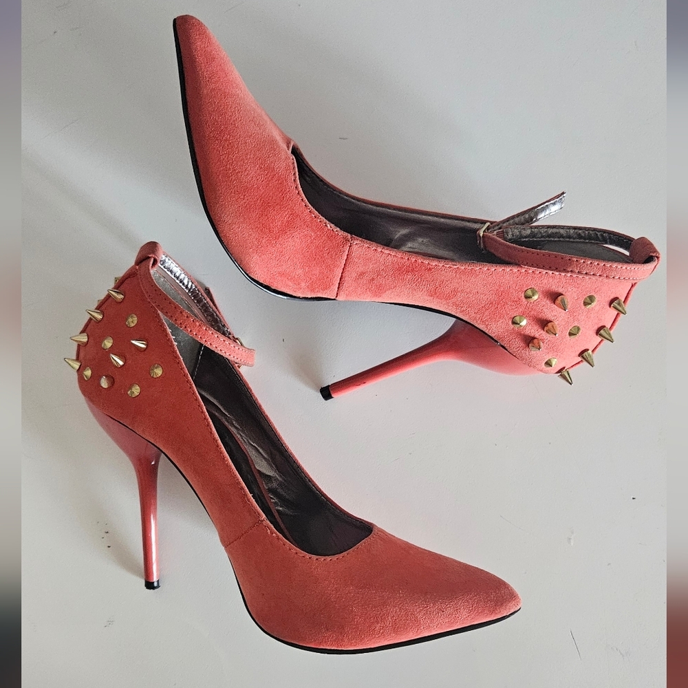FRH Spiked Suede Heels